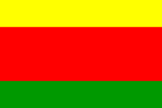 Flag of Bolivia in 1826 (unequal stripes variation)