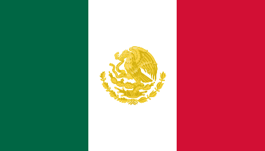 [Bandera Nacional (National Flag of Mexico) with full golden Coat of Arms. By Juan Manuel Gabino Villasc&aacute;n]