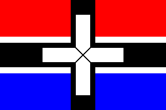 black cross fasce, blue